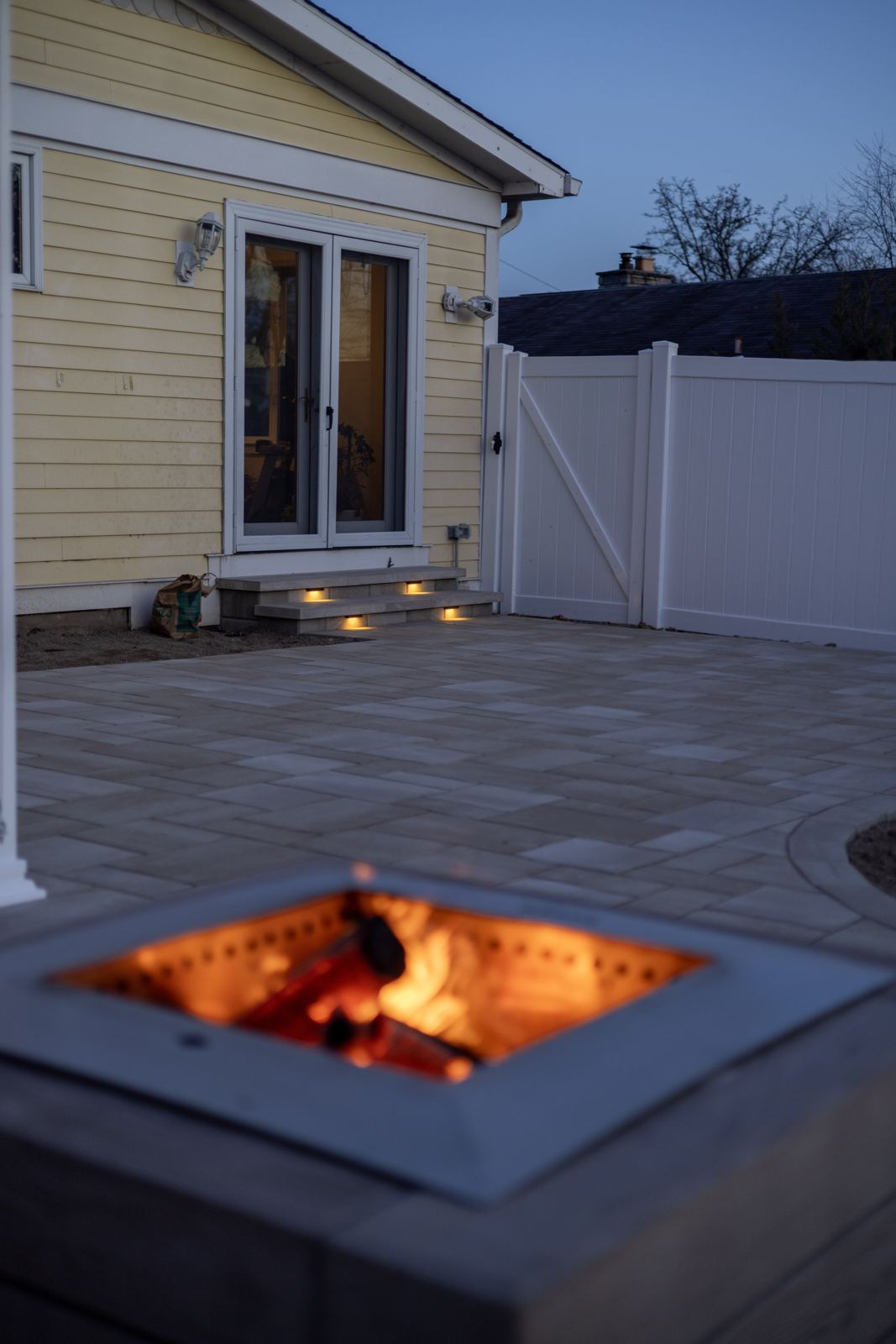 Custom outdoor fire pit installation in Maryland