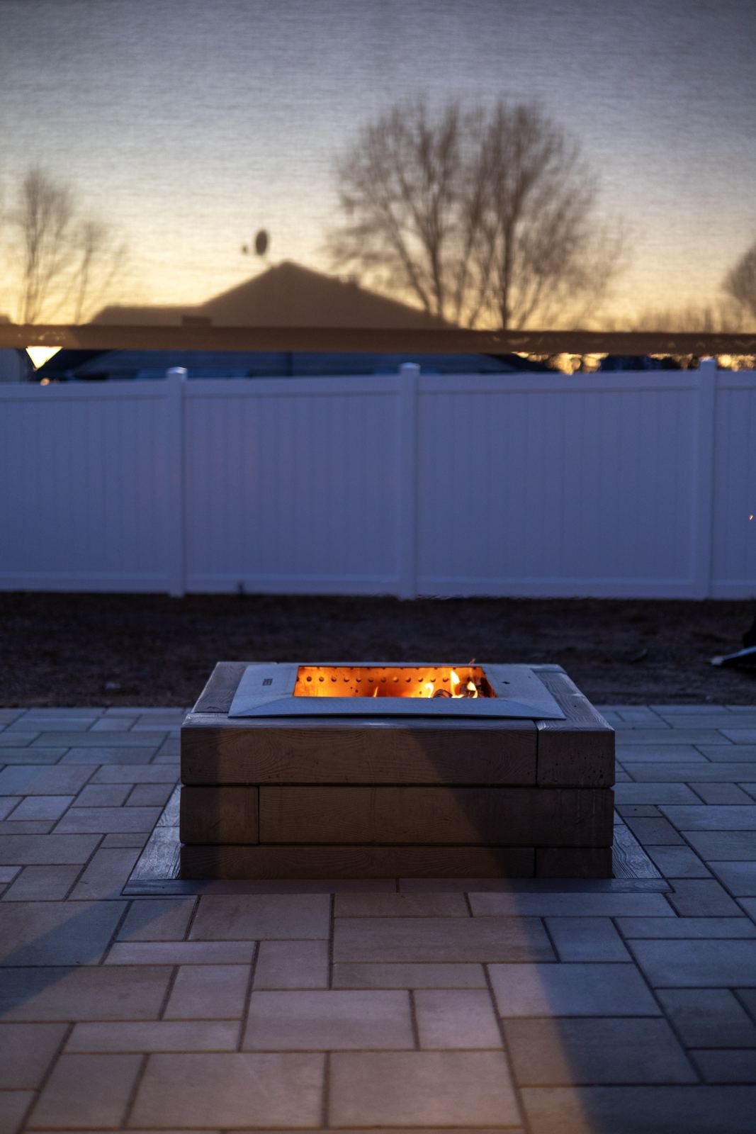 Custom outdoor fire pit installation in Maryland