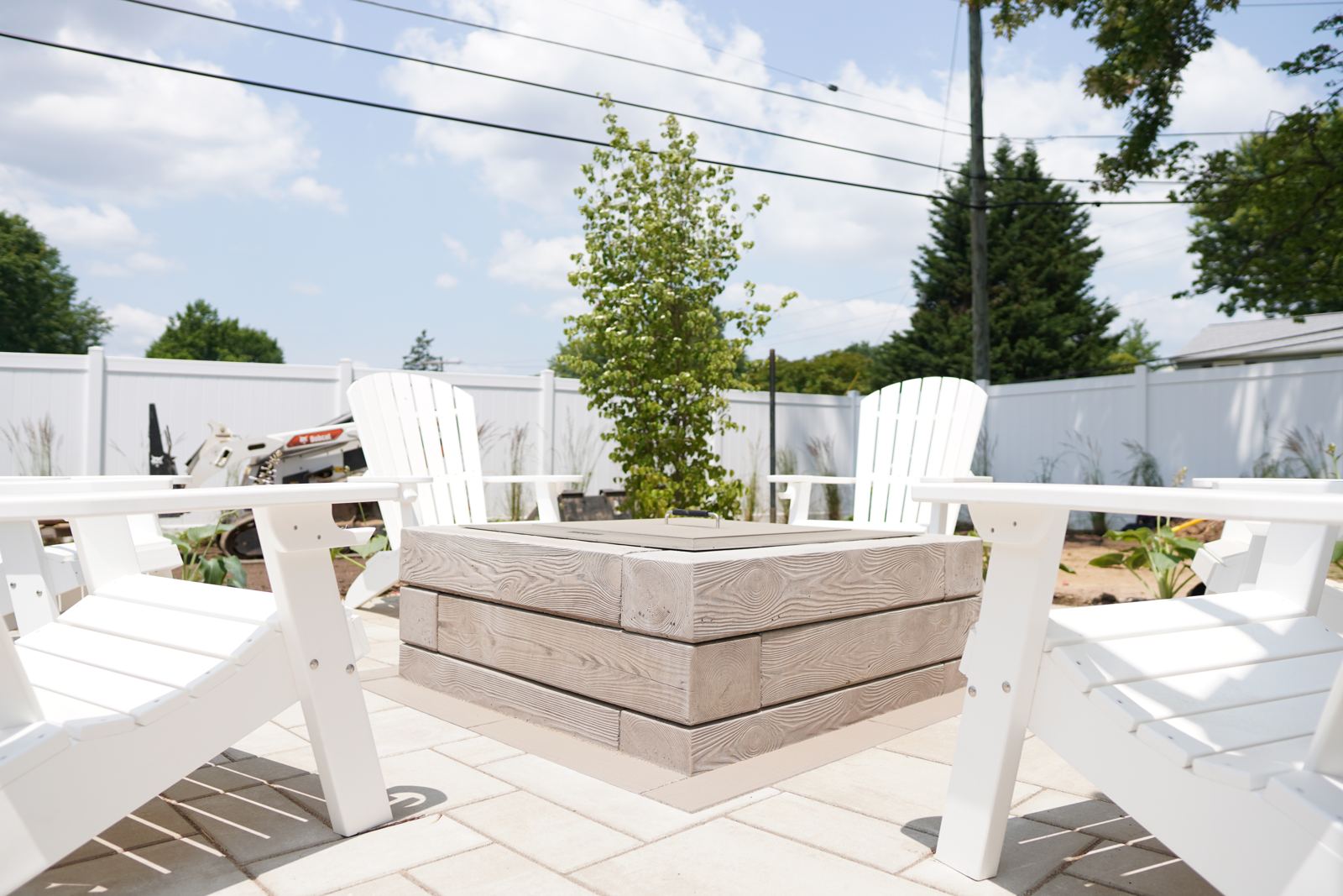 Custom outdoor fire pit installation in Maryland