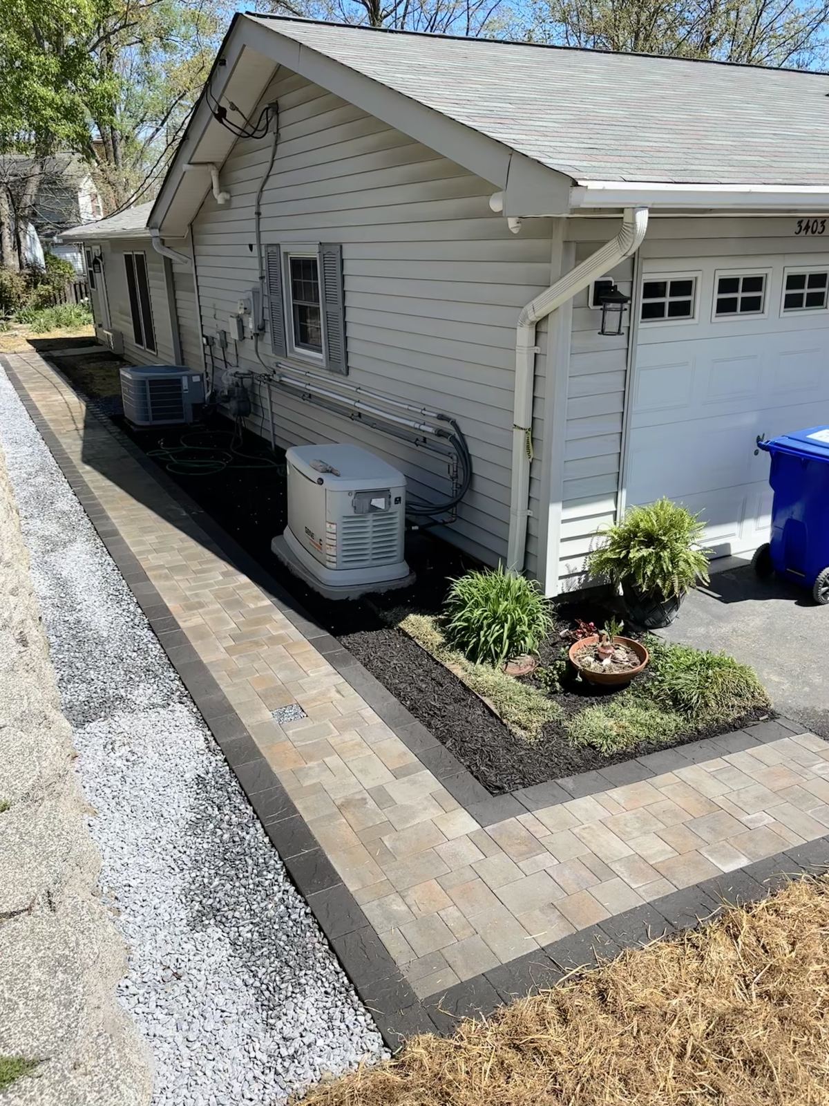 Paver patio and walkway installation in Maryland