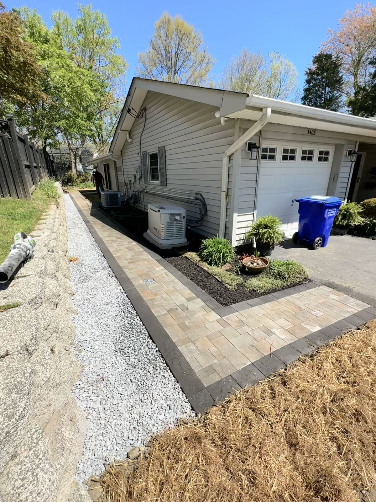 Paver patio and walkway installation in Maryland