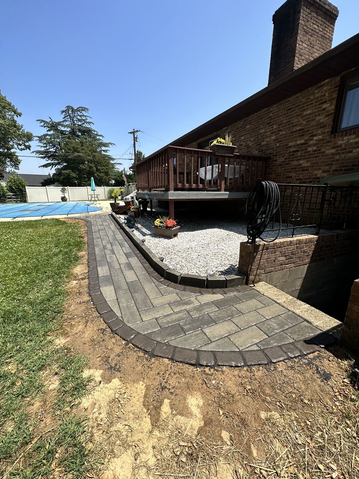 Paver patio and walkway installation in Maryland