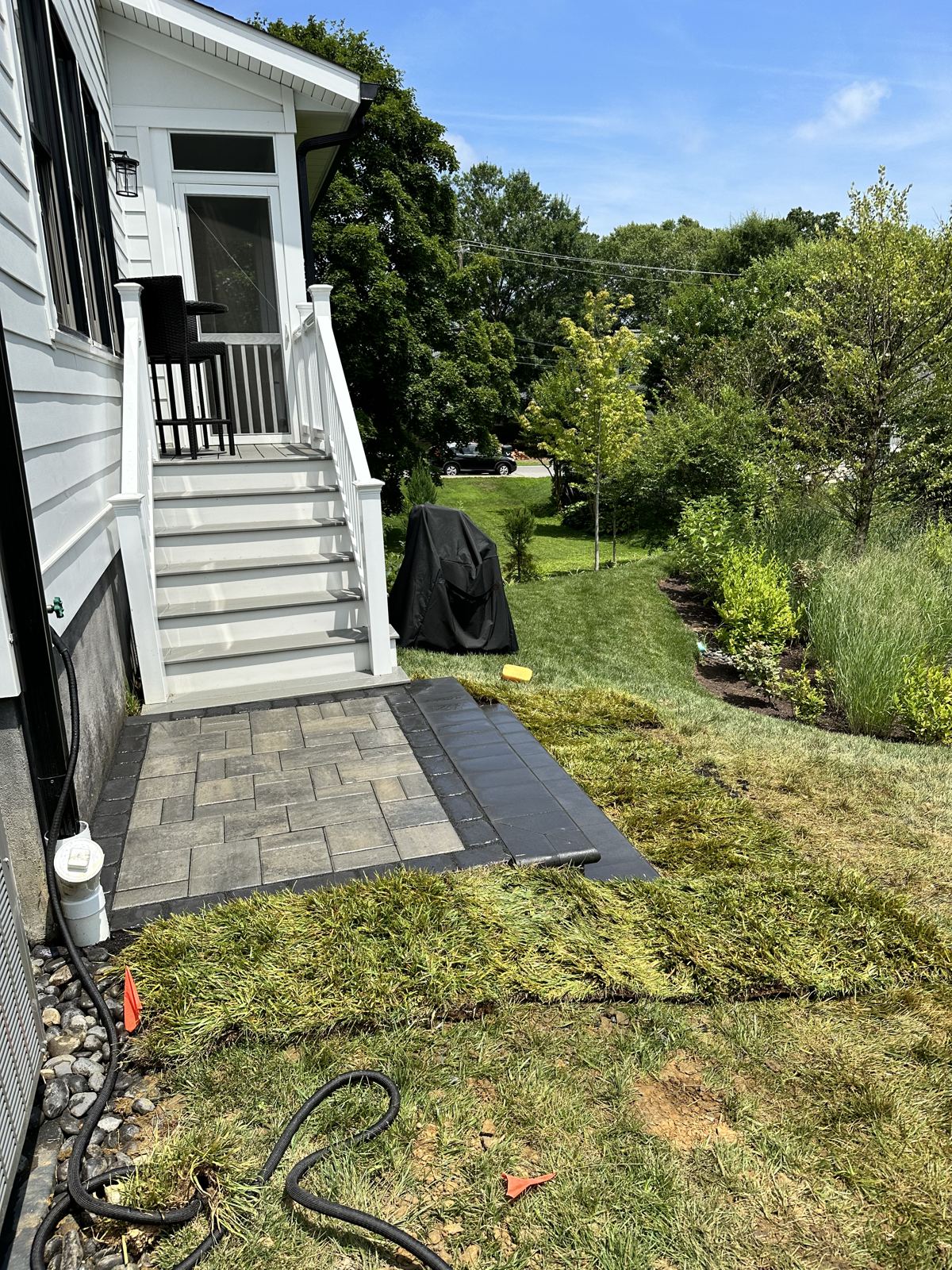 Paver patio and walkway installation in Maryland
