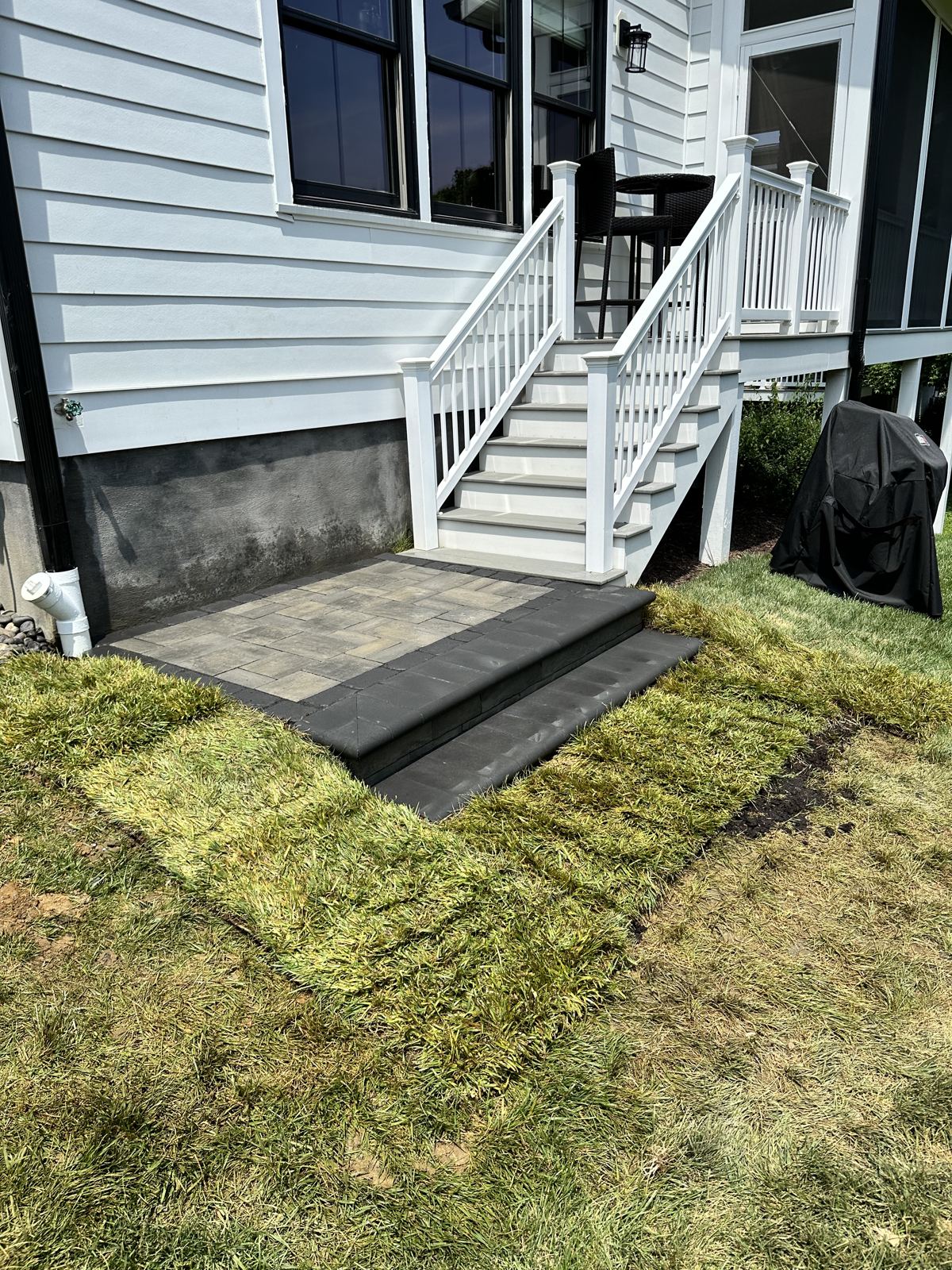 Paver patio and walkway installation in Maryland
