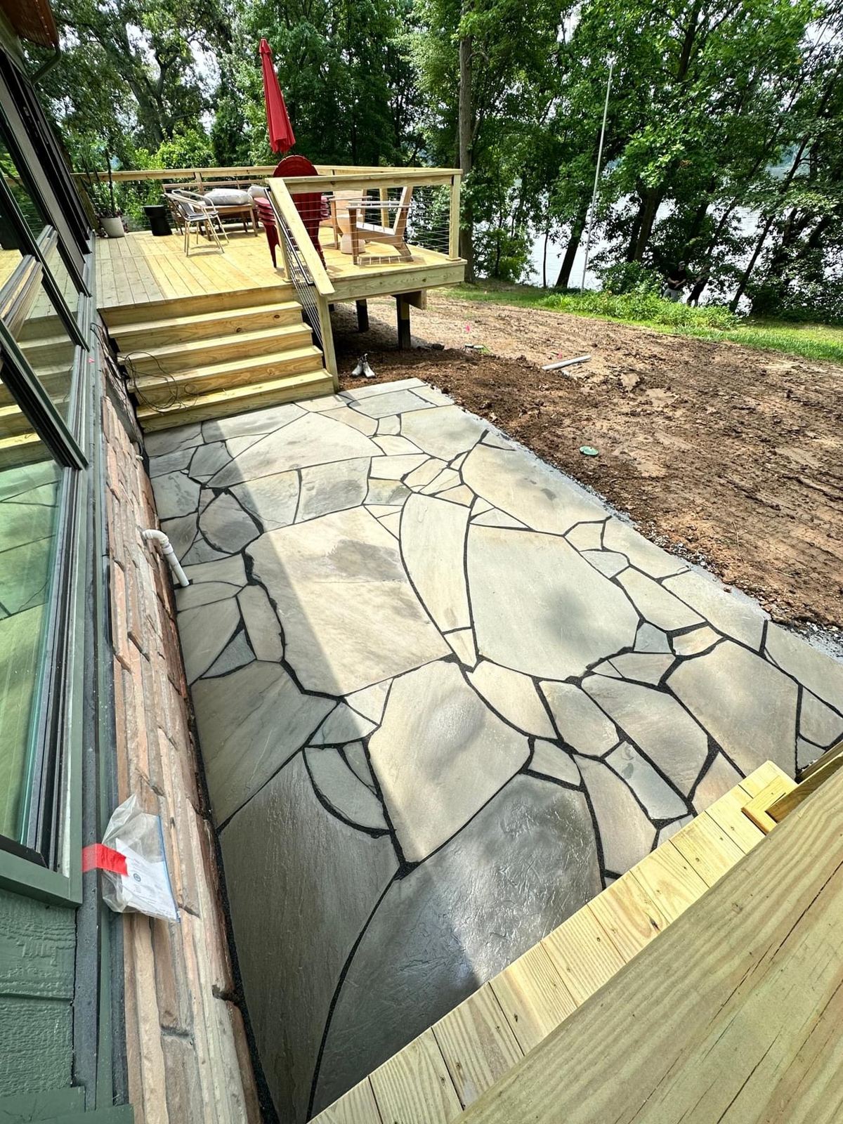Paver patio and walkway installation in Maryland