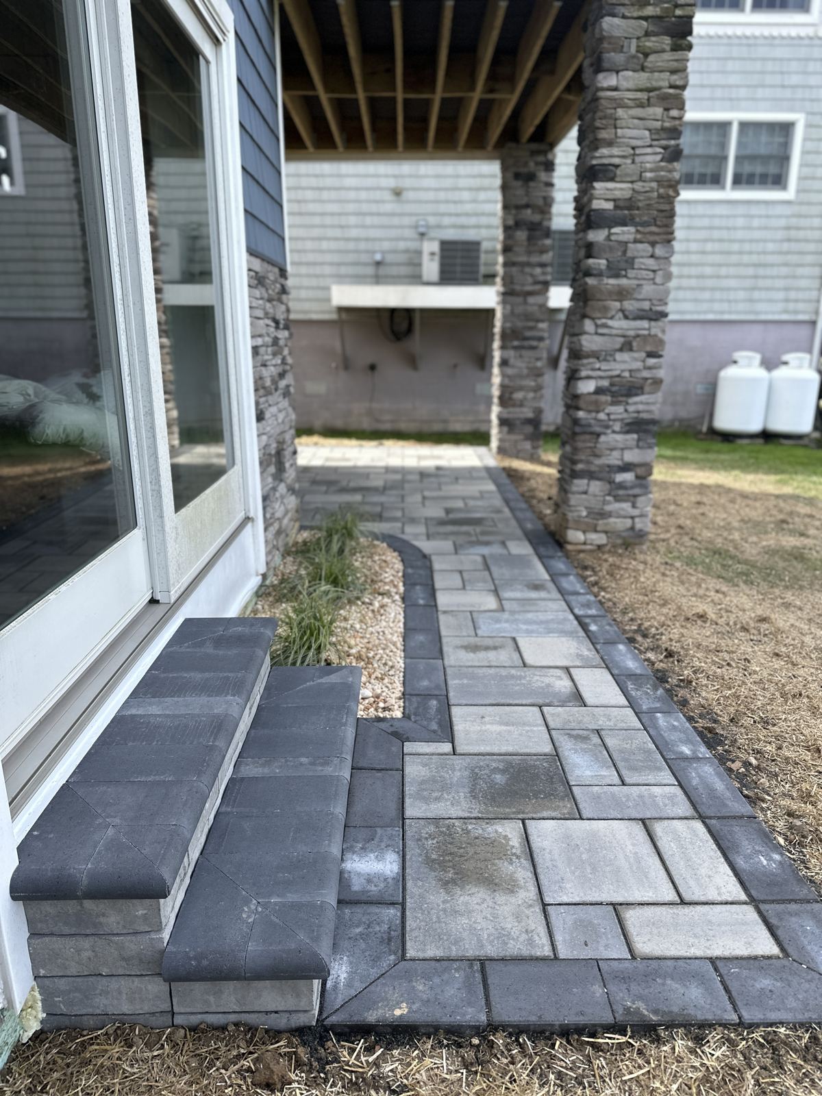 Paver patio and walkway installation in Maryland