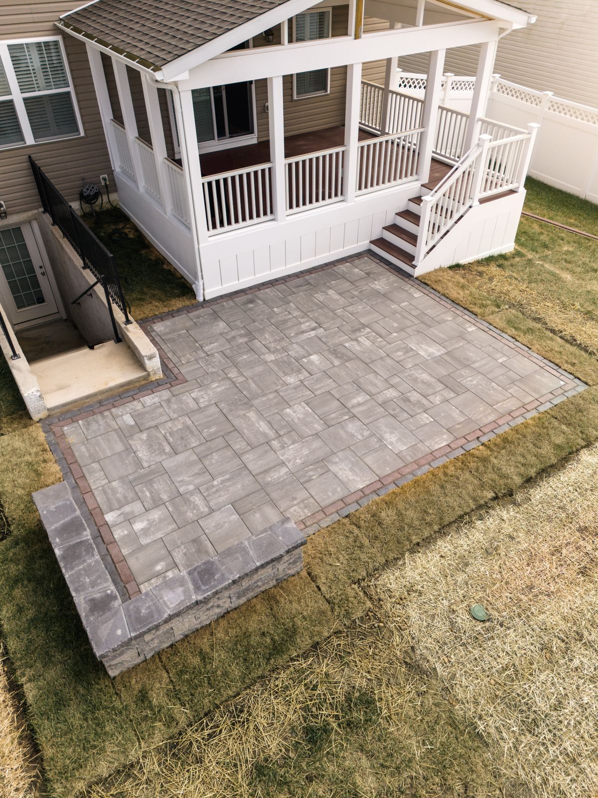 Paver patio and walkway installation in Maryland