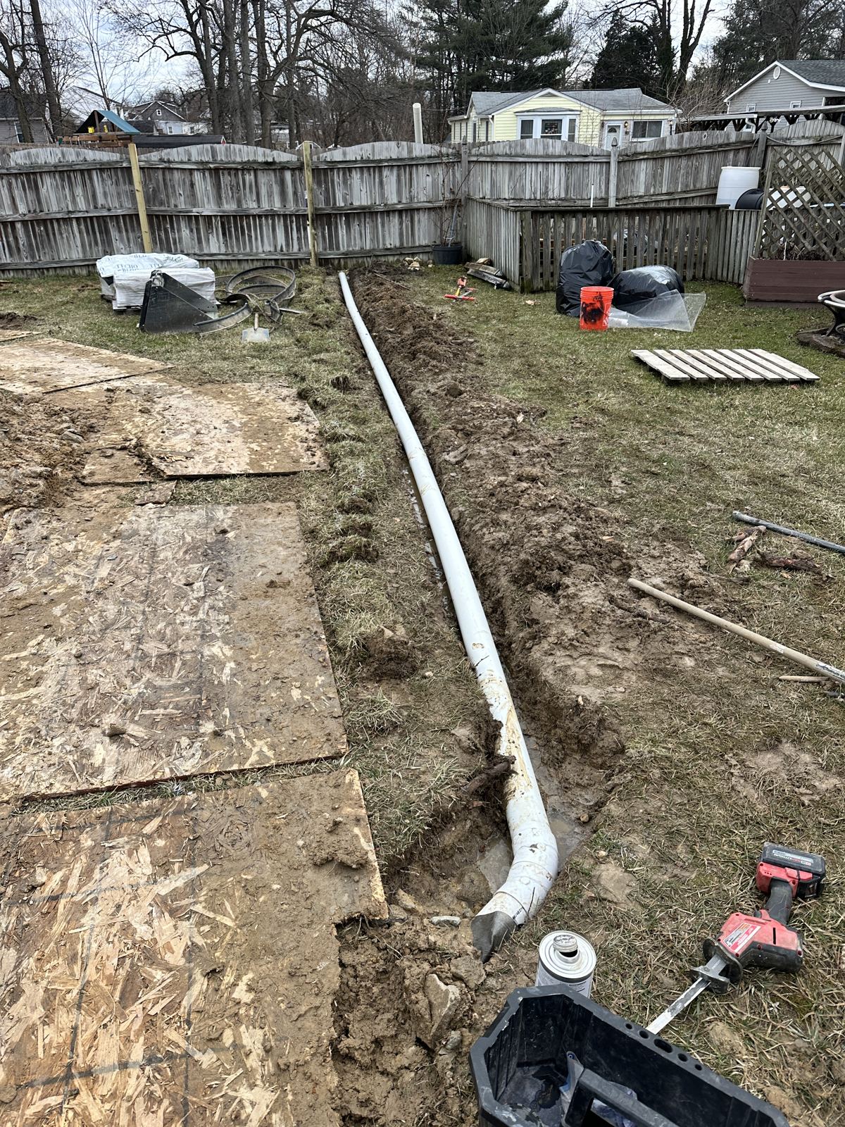 Yard drainage solution installed in Maryland
