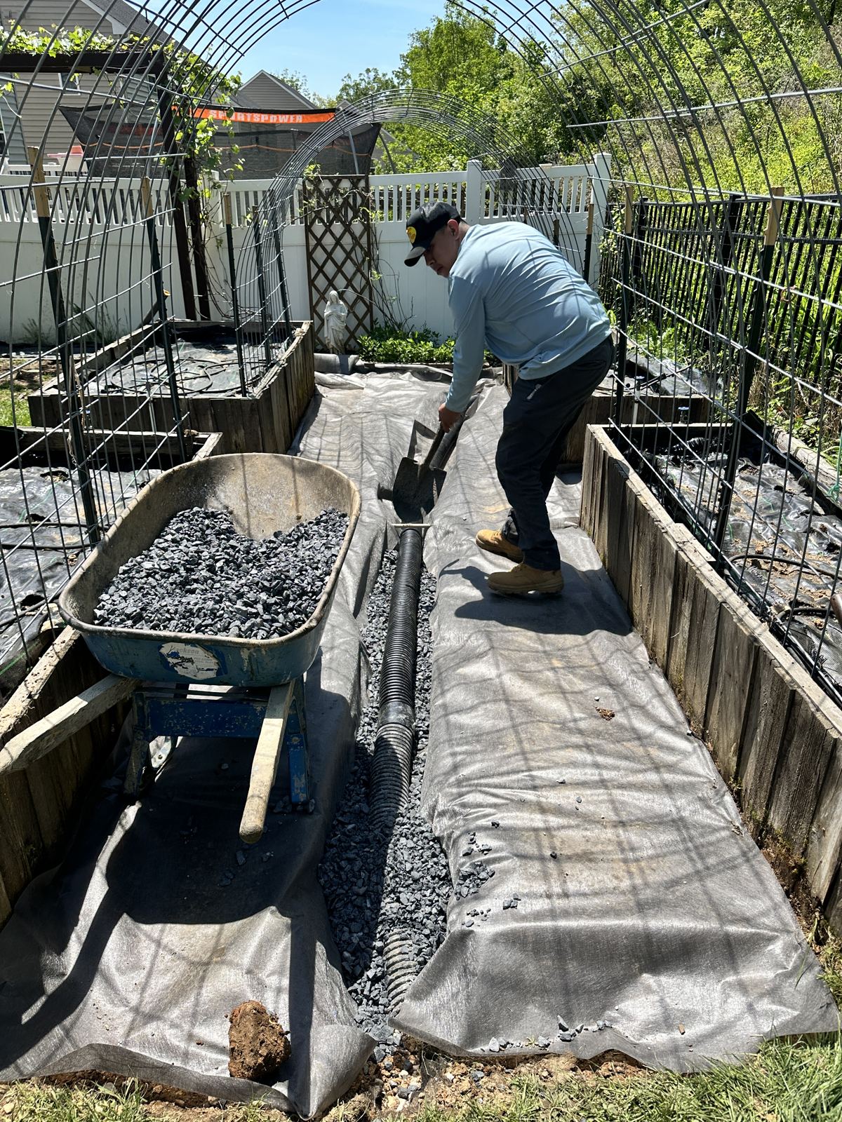 Yard drainage solution installed in Maryland