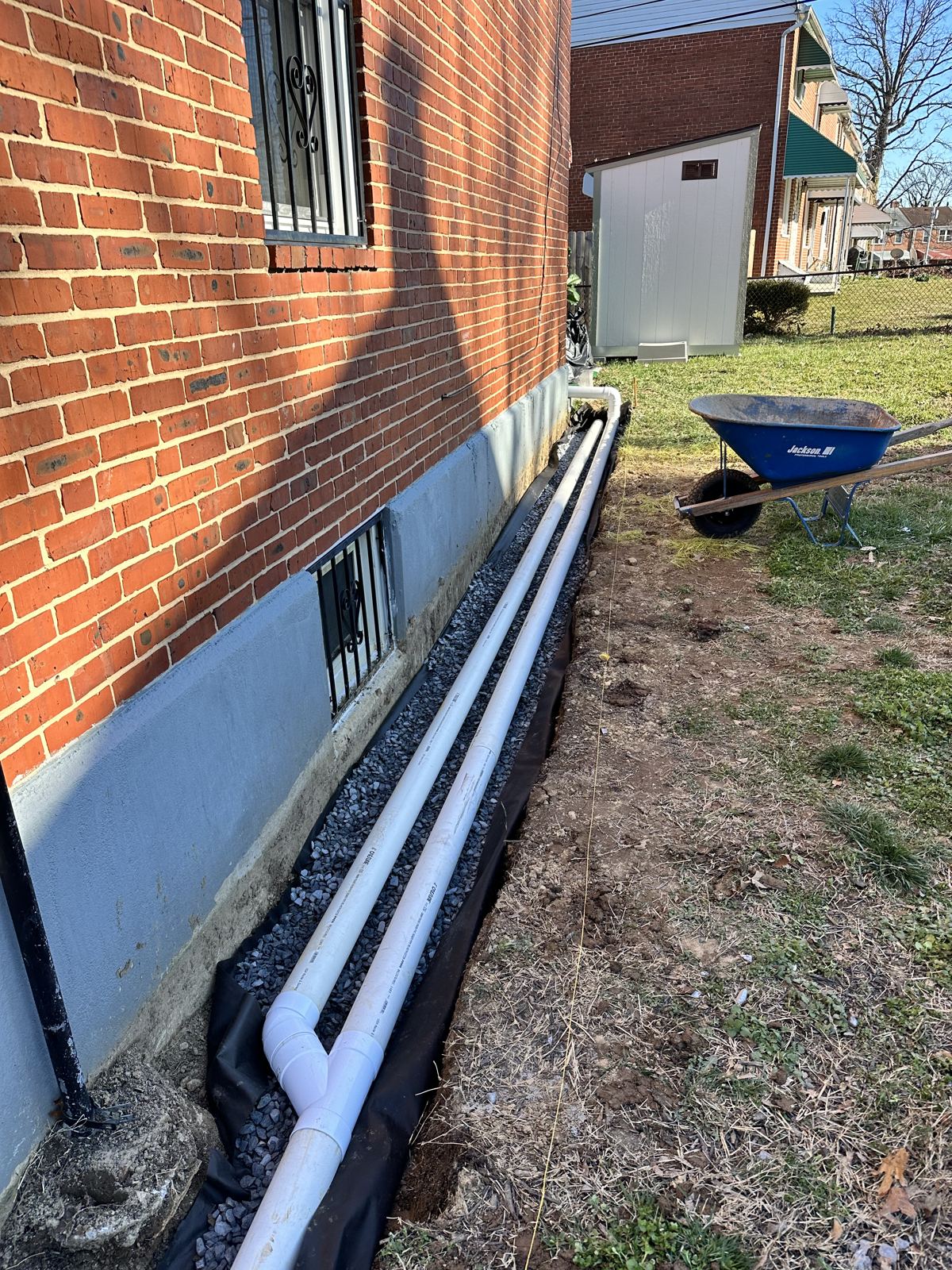 Yard drainage solution installed in Maryland