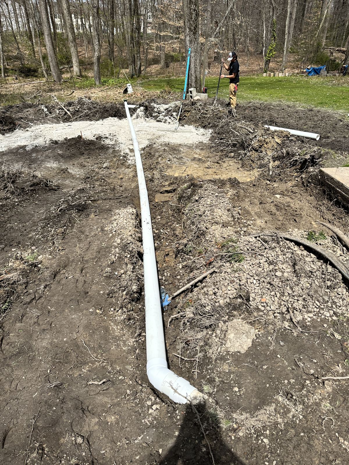 Yard drainage solution installed in Maryland