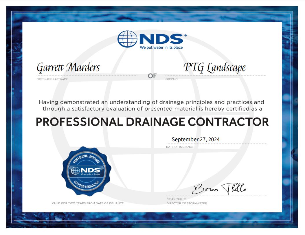 Yard drainage solution installed in Maryland